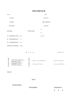 T04106_砼强度评定表