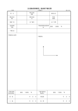 9.10.3(主设备名称编号)电动机干燥记录