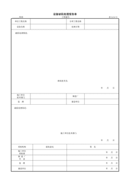 9.1.6设备缺陷处理报告单