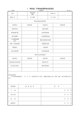 9.8.6(号机组)不停电电源带电试运签证