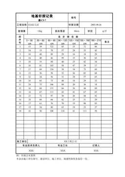 地基钎探记录表C5-7