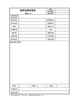 超声波探伤报告表C6-15