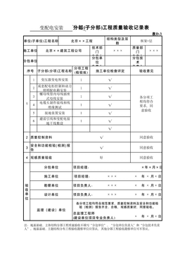 表D-3变配电安装