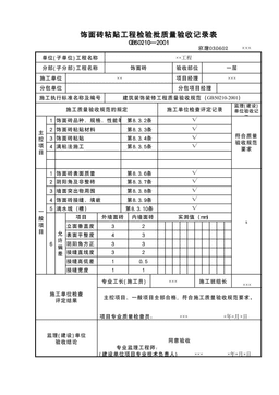 饰面砖粘贴工程检验批