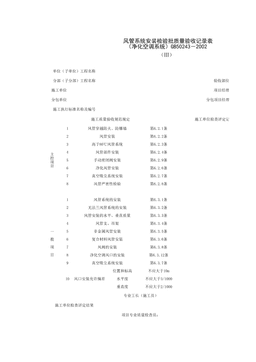 080503-3_风管系统安装检验批质量验收记录表