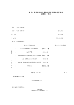 060105_电线、电缆穿管和线槽敷设检验批质量验收记录表
