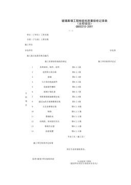 030701-1_玻璃幕墙工程检验批质量验收记录表(主控项目)