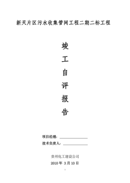 市政工程竣工验收报告(1)