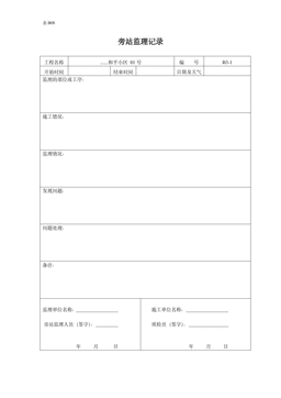 旁站监理记录